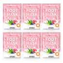 PUTIMI 6packs Exfoliating Foot Mask Feet Peeling Mask Spa Socks Smooth Dead Skin Remover Moisturizing Whitening Foot Mask