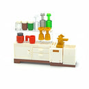 Food Building Blocks City Friend Accessories Bread Chips Roast Chicken Pizza Hot Dog Fish Fruit Carrot Basket Classic DIY Bricks