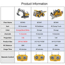 2.4G High Tech 11 Channels RC Excavator Dump Trucks Bulldozer Alloy Plastic Engineering Vehicle Electronic Toys For Boy Gifts