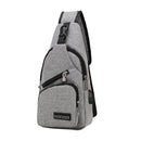 Men Anti Theft Chest Bag Shoulder Bags USB Charging Crossbody Package School Short Trip Messengers Bags Men&