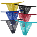 5 PCS/Set Sexy Lace Thong Women Low Waist Panties Transparent Underwear Ladies Lingere Panty Underware Womens G String 87169