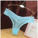 Women Sexy Lace Jacquard Thong Women&