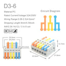 Mini Quick Wire Conductor Connector Universal Compact 2/3 Pin Splicing Push-inTerminal Block 1 in multiple out with fixing Hole