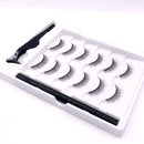 3 Pairs Fashion Magnetic False Eyelashes Waterproof Magnetic Eyeliner Pen Tweezers Portable Set Natural Eyelashes Makeup Set