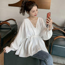 Shirts Women Solid Loose Femme Fashion Blusas Sun-proof Summer Casual Ulzzang Thin All-match Streetwear Chic Elegant Breathable
