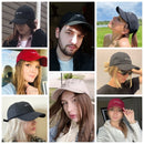 Cotton Women Baseball Cap Letter Embroidery Outdoor Visor Sun Hat Unisex Solid Color Simple Hip Hop Cap Adjustable Casual Bonnet