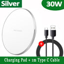 NEW 30W Fast Qi Wireless Charger Pad for iPhone 13 12 11 X Pro Max For Samsung Galaxy S21 S20 S10 S9 S8 Xiaomi Wireless Charging