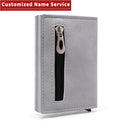 Customized 2022 Men Leather Wallet Rfid Anti-magnetic Credit Cards Holder Wallet With Organizer Coin Pocket & Money Clips Wallet