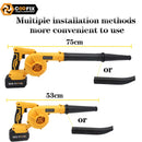 Coofix 2 In 1 Blowing& Suction Leaf Dust Collector Turbo Blower Garden Cordless Vacuum Clean Air Blower For Makita 21V Battery