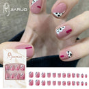 Fake Nails Art Nail Tips Press on False with Designs Set Full Cover Artificial Short Packaging Kiss Display Clear Tipsy Stick