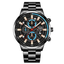 Fashion Mens Sports Watches Luxury Men Business Stainless Steel Quartz Wristwatch Man Casual Leather Watch relogio masculino