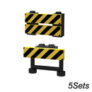 Marumine Traffic Road Sign Light Lamp Block Brick City Street View Accessories Signpost Barrier Speed Limit Indicator Warning