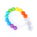 Baby Pacifier Chain Wooden Handmade Chain Silicone Wooden Plastic Clip Baby Nipple Clips Teether Necklace baby Chew accessories