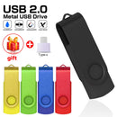 USB Flash Drive 64GB 32GB 16GB 8GB 4GB USB 2.0 Flash Memory Card U Stick customize logo free adapter Gifts pen drive Cle usb