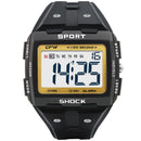 Super Easy to Read Scratch Proof Case 5ATM Water Resistant Digital Watch for Outdoor Sport