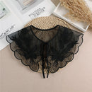Linbaiway 2022 Lace Chiffon Doll Fake Collar Ladies Shawl Wrap Removable Detachable Embroidered False Collar Clothes Accessory