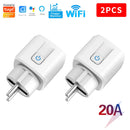 Smart Plug WiFi Socket EU 16A/20A With Power Monitor Timing Function Tuya Smart Life APP Control Works With Alexa Google Home