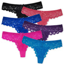 5 PCS/Set Sexy Lace Thong Women Low Waist Panties Transparent Underwear Ladies Lingere Panty Underware Womens G String 87169