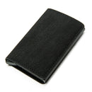 Custom Name Business Bank Credit Card Holder Men Wallet Coin Leather Wallet RFID Aluminium Box CardHolder with Money Clips Purse