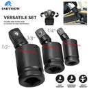 360 Degree Swivel Knuckle Joint Air Impact Wobble Socket Adapter Hand Tool 1/2 3/8 1/4