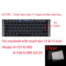 Keyboard cover for Apple Macbook pro13/16/15 Air13 inch All series Laptop silicone Case Clear Protector Skin A2442 A2337 EU/US