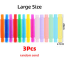 Pop Tube Sensory Toy Fidget Anti Stress Relieve Stretch Bellows Children Multicolor Squeeze Folding Pipe Autism ADHD Anxiety Toy
