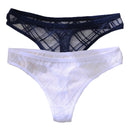 2PCS/Set Lace Sexy G-String Thongs Transparent Women&