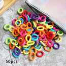 Kid Small Hair Bands Baby Girl Children Headbands Colorful Elastic Hair Tie Nylon Scrunchie Hair Rope 50/100pcs Hair Accessories