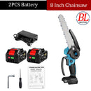 6/8 Inch Brushless Chain Saw Cordless Handheld Pruning Saw Portable Woodworking Electric Saw Cutting Tool with Lithium Battery