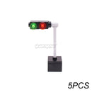 Marumine Traffic Road Sign Light Lamp Block Brick City Street View Accessories Signpost Barrier Speed Limit Indicator Warning