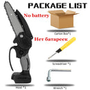 6 Inch 3000W 88VF Mini Electric Chain Saw With 0/1/2PC Battery One-handed Woodworking Cutter Tool For Makita Battery 18V EU Plug