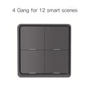 MOES 4 Gang Tuya ZigBee Wireless 12 Scene Switch Push Button Controller Battery Powered Automation Scenario for Tuya Devices