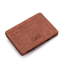Mini Men Card Holder Wallets Zipper Coin Pocket Slim Magic Male Wallet Quality PU Leather Credit Bank Card Case Small Men Purses