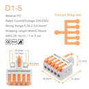 Mini Quick Wire Conductor Connector Universal Compact 2/3 Pin Splicing Push-inTerminal Block 1 in multiple out with fixing Hole