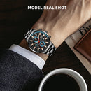 Fashion Mens Sports Watches Luxury Men Business Stainless Steel Quartz Wristwatch Man Casual Leather Watch relogio masculino