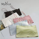 Top women Summer Women Sling Tube Top Sexy Bra Women underwear Push Up Bra Seamless Ice Silk Breast Wrap Lingerie Crop top