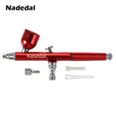 Airbrush Tool Dual Action Gravity Feed 0.3mm Nozzle Spray Gun Cake Decorating Brushes For Nail Manicure With Wrench Straw
