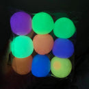 4-pcs Luminous Sticky Target To Vent Artifact Ball Sticky Wall Ball Suction Top Ball Toy Then Throwing Decompression Ball