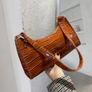 Crocodile Pattern PU Leather Handbag Female Shoulder Bag Fashion Ladies Armpit Bag Retro Casual Women Tote Small Clutch Dropship