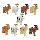 MOC City Animal Building Block Figures Goat Sheep Dog Lion Panda Cheetah Parrot DIY Farm Street View Accessories Bricks Toy Gift