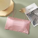 Fashion Women Sling Tube Top Sexy Bra Top Breathable Chest Pad Wearing Underwear Seamless Ice Silk Breast Wrap Lingerie Female