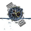 NAVIFORCE Men Watch Luxury Brand Sport Watch For Men Digital Chronograph Quartz Wristwatch Military Waterproof Steel Band Clock
