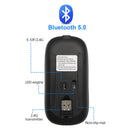 Bluetooth Wireless Mouse for Computer PC Laptop MacBook 1600 DPI Mice with RGB Backlight Ergonomic Rechargeable USB Gaming Mouse