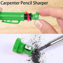 Solid Carpenter Pencil Set Built-in Sharpener with 6 Refill Leads Mechanical Pencil Marking Tool Kit for Woodworking Architect