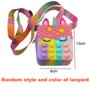 New Relieve Stress Silicone Push Bubble Stationery Storage Cute Fanny Bag Press It Decompression Coin Purse Finger Toy