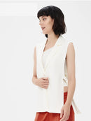 DUOPERI Jacket Women Blazer Gilet Sleeveless Vest Fashion Casual Streetwear Woman Waistcoat Tops veste femme