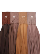 Instant Hijab With Cap Heavy Chiffon Jersey Hijab For Women Veil Muslim Fashion Islam Hijab Cap Scarf For Muslim Women Headscarf
