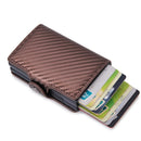 Top Quality Rfid Wallet Men Money Bag Mini Purse Male Aluminium Card Wallet Small Clutch Leather Wallet Thin Purse Carteras 2022