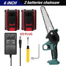 21V Portable Mini Electric Pruning Saw Rechargeable chainsaws Wood Spliting Chainsaw Woodworking Tool for Orchard Branch Clip