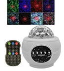 LED Starry Sky Projector Night Light Galaxy Star Projector Ocean Wave Night Lamp With Music Bluetooth Speaker For Childrens